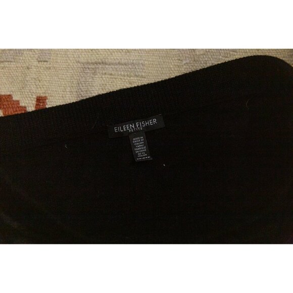 Eileen Fisher black and grey striped knit skirt - Picture 3 of 4